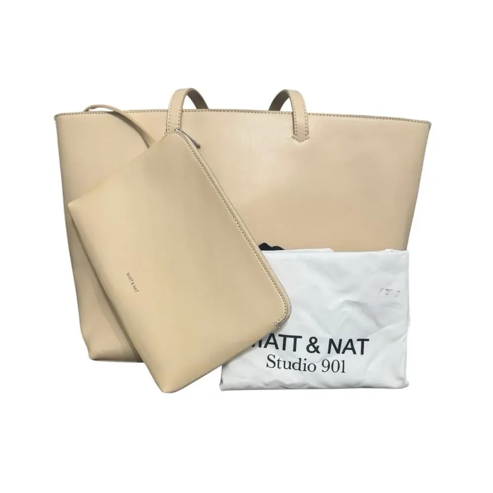 NWOT! Matt & Nat NIVI Vegan Leather Sustainable Tote Bag with Interior Pouch